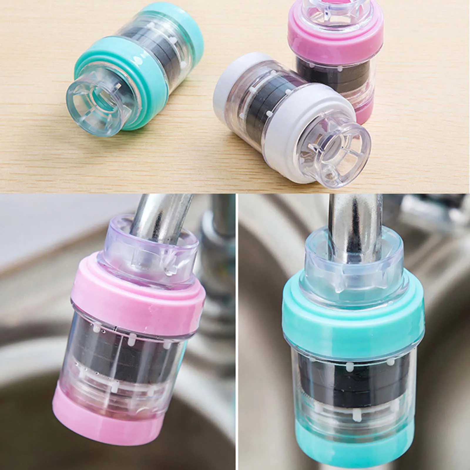 1pc hogar cocina de la casa de grifo Mini llave agua limpia purificador de filtro de filtración cartucho de filtro de agua de carbón # p35