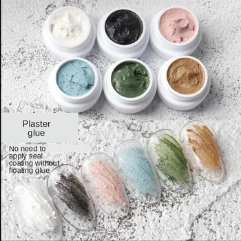 

Gypsum glue, disposable nail art, black and white painted line glue, cream phototherapy glue,adjustable set, painted carved glue