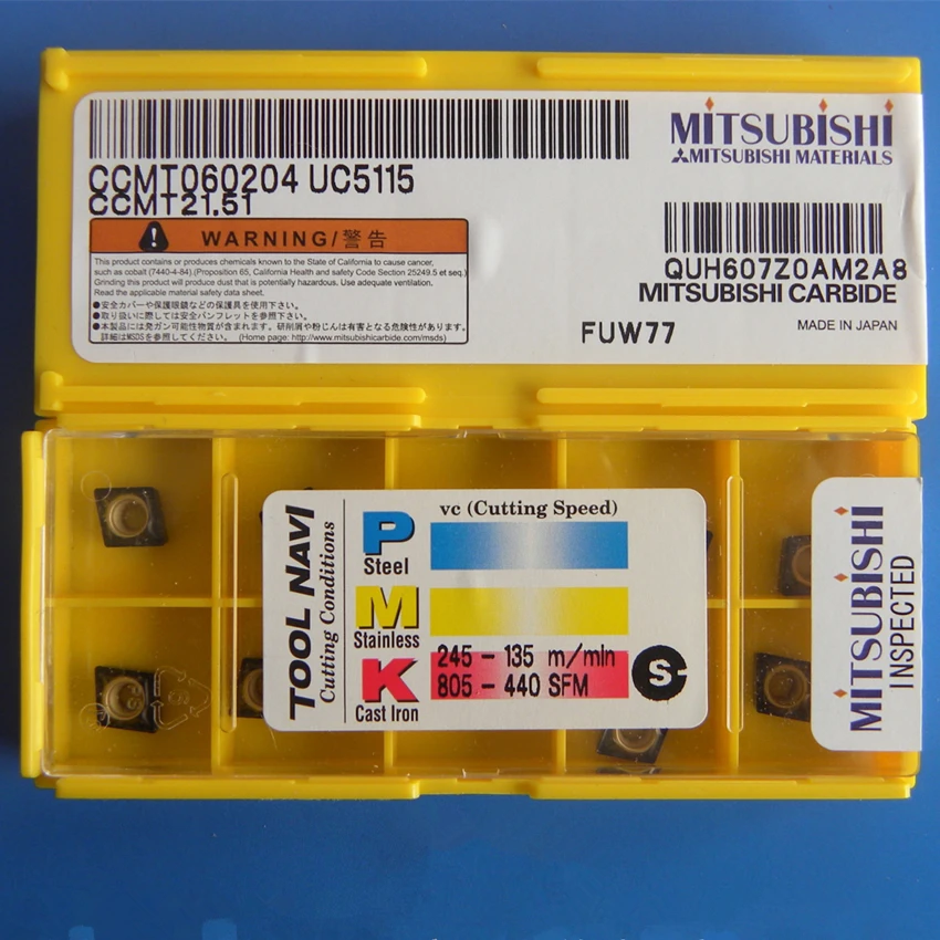 MITSUBISHI CCMT060204 UC5115/CCMT060208 UC5115 CNC поворотные твердосплавные вкладыши чугунные, литье расточные оригинальные