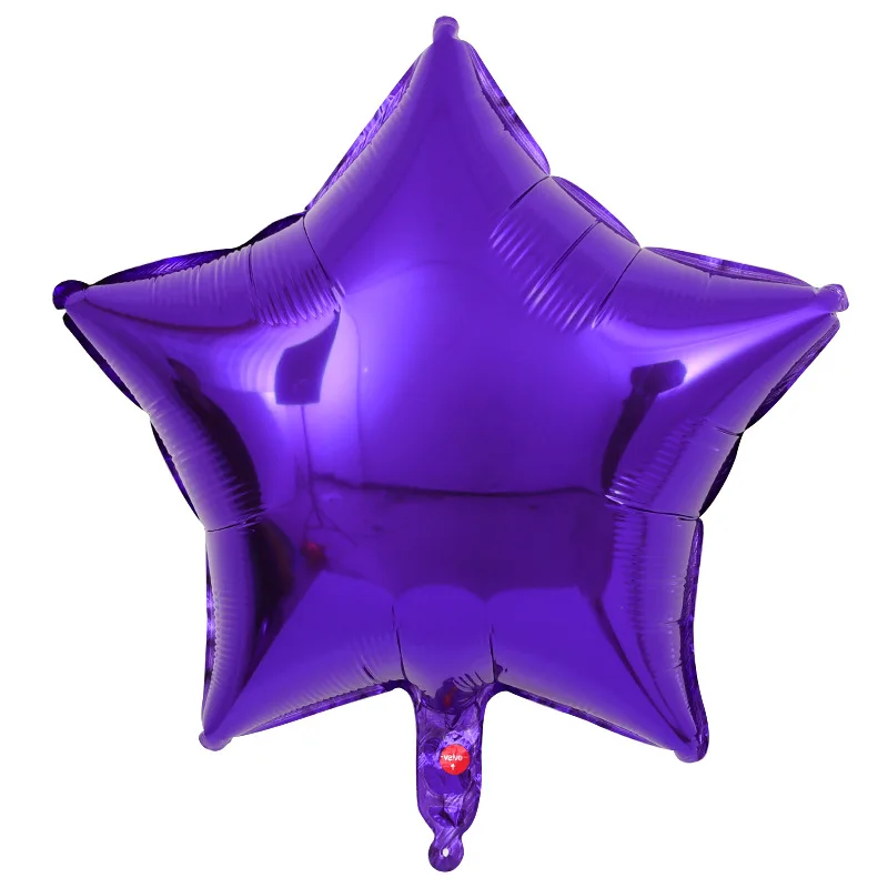 purple star 1 шт 18 дюймов воздушные шары в форме сердца День Святого Валентина Любовь Свадебные украшения Воздушные шары из алюминиевой фольги для свадебной вечеринки воздушные шары с гелием - Цвет: purple star