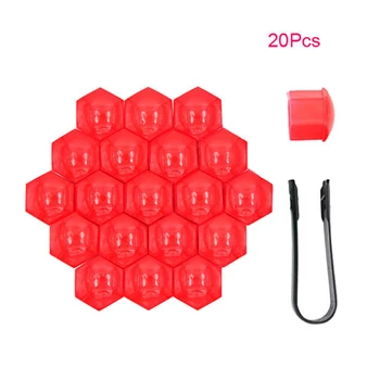 

20Pcs 17/19/21mm Wheel Nut Bolt Head Cover Glossy ABS Auto Trim Tyre Wheel Nut Screw Bolt Protection Covers Caps Car Styling