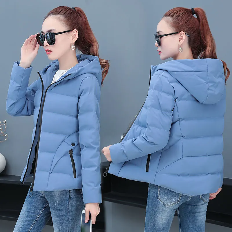 

Down Jacket Cotton-padded Clothes Women's Short 2019 Winter New Style Korean-style Loose Cotton Overcoat Thick Warm Small Cotton