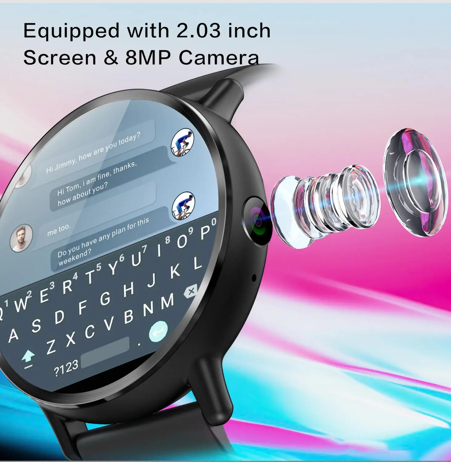 Femperna LEM X 4G Смарт часы Android 7,1 с 8 Мп gps камерой 2,03 дюймов 900 мАч экран батарея Спорт Бизнес ремешок для мужчин