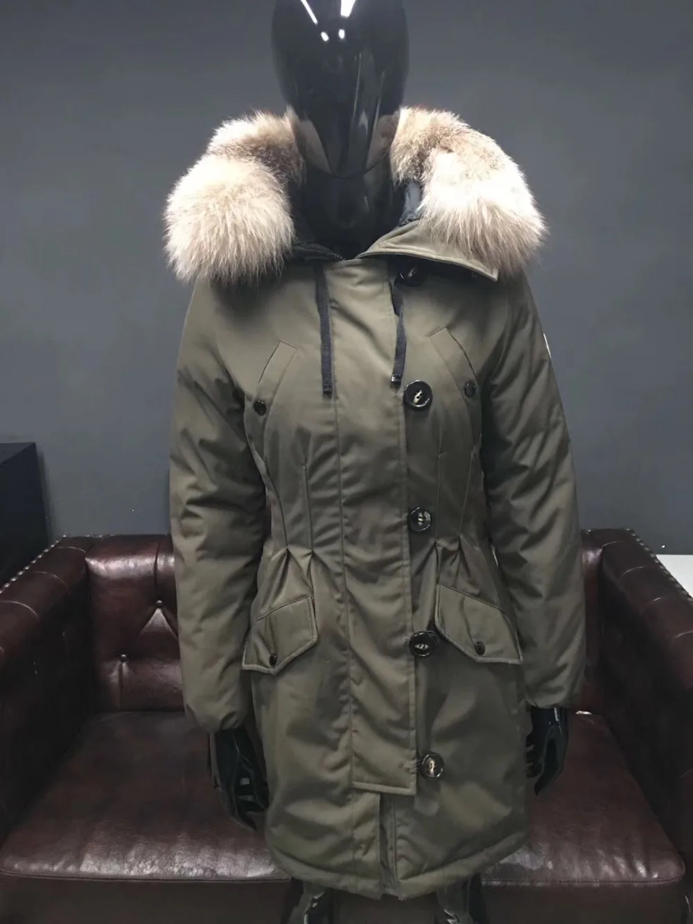 Длинный пуховик, женское пуховое пальто, брендовая теплая женская зимняя куртка, пальто, большой меховой воротник, с капюшоном, женские пуховые парки, зимняя верхняя одежда