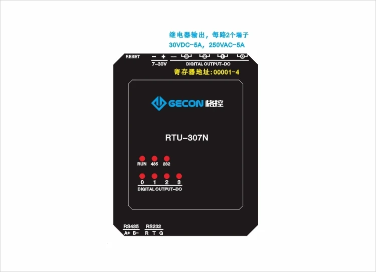 16-канальный 4-полосная модуль релейного выхода с протоколом Modbus RTU ptz-камеры блок 220V 5A Емкость контакта оборудование