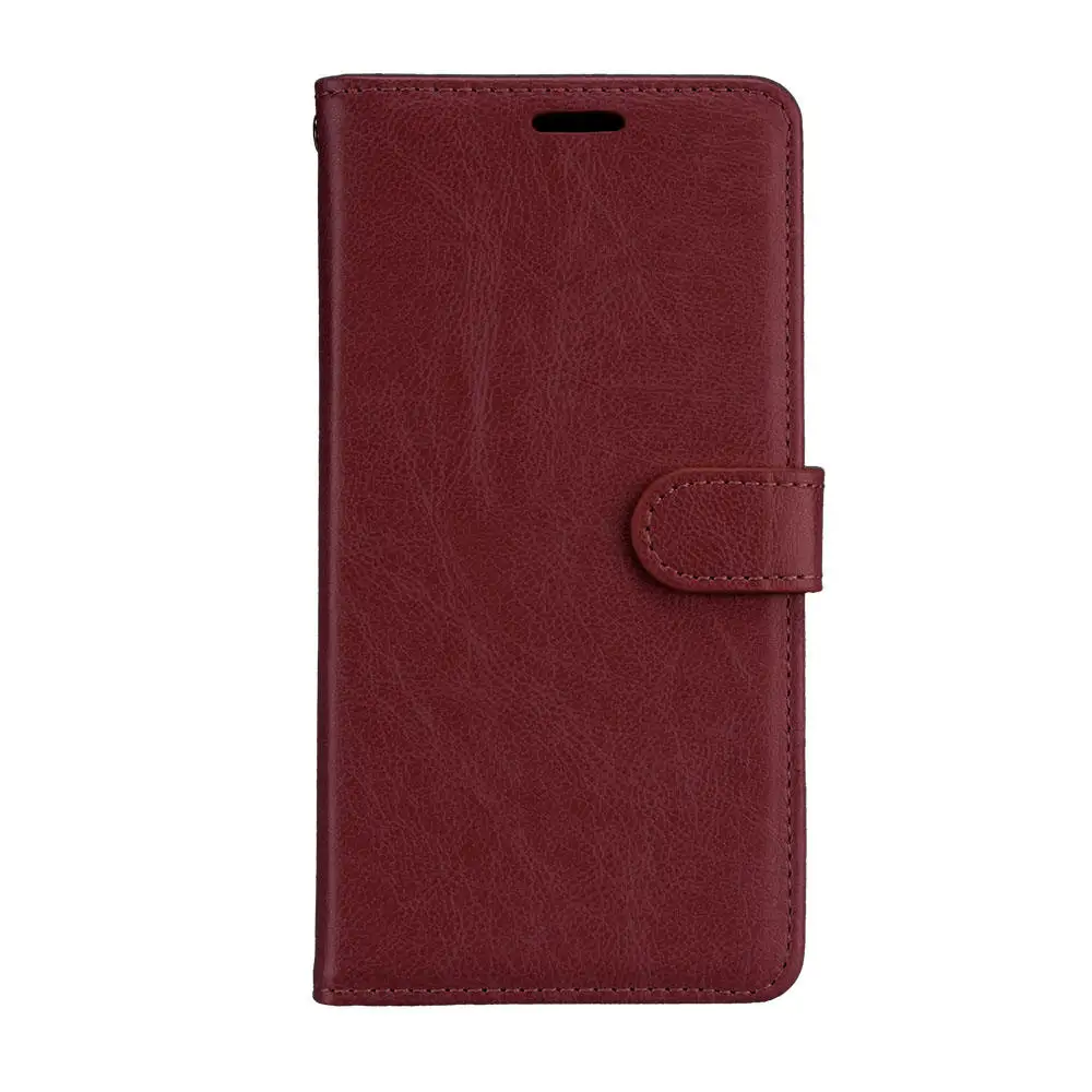 Из искусственной кожи Книга чехол для Xiaomi M4 5X6X8 A1 MIX2 однотонный Флип Стенд кожаный чехол для Redmi 4 4X 4A 5A Note3 4X 5A 6A 6 PRO Чехол-портмоне - Цвет: brown