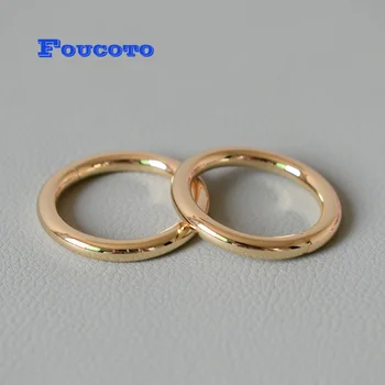 

20pcs/lot Metal buckles hardware O rings round wheel 25mm webbing gold for dog harness horse products bags sewing accessories