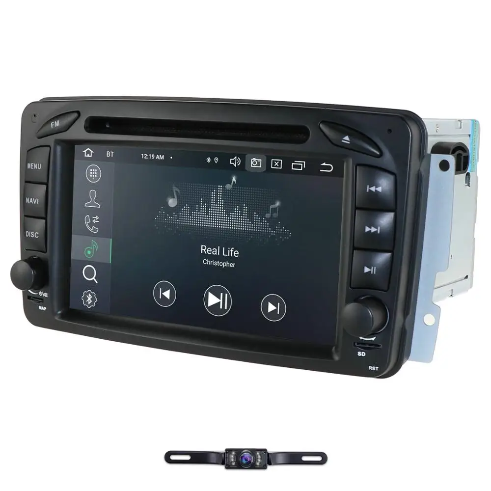 7 дюймов двойной 2 Din Восьмиядерный Android 9,0 4G ram 64G rom для Mercedes Benz CLK W209 W203 W208 W463 зеркальная ссылка DAB+ ips DSP
