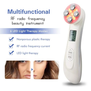 

Facial RF Radio Frequency LED Photon Face Lifting Tighten Wrinkle Removal Mesotherapy Electroporation Skin Care Face Massager
