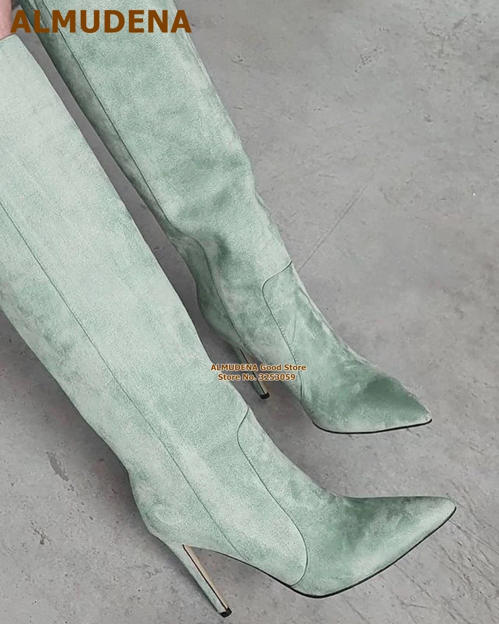 Mint green knee high boots Clearance