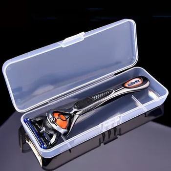 

Portable Men Shaving Box Razor Transparent Plastic Travel Case Universal Tool Holder Manual Razor Cartridge Storage Box Supply