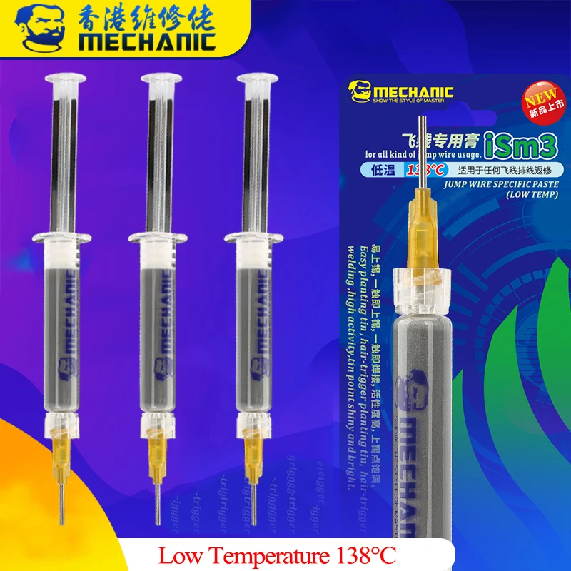 

Mechanic ism3 ism5 Jump Wire Specific Solder Tin Paste Low/Medium Temperature Soldering Flux for iPhone Fingerprint Repair Tools