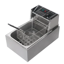 8л жарочная машина еда фри термостат контроль фри корзина нержавеющая сталь коммерческий Электрический масляный цилиндр чипсы кухня