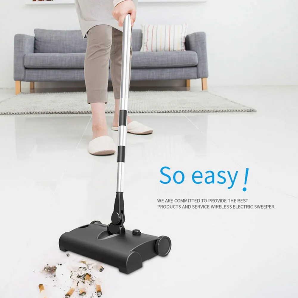  Hand Push Sweeper Floor Sweeper Clean Sweep Machine Creative 1200MAH ABS Mops Cleaner Cleaning Tool