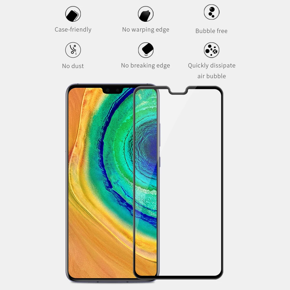Изгиб тепла изогнутый полное покрытие для huawei mate30 mate 30 pro закаленное стекло Nillkin XD CP+ MAX Защитная пленка для экрана телефона