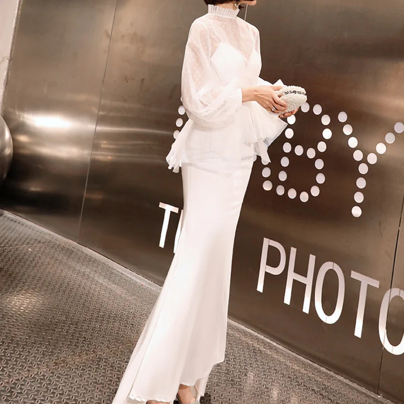 Женские вечерние платья Новинка осени и зимы 2020 благородное длинное платье