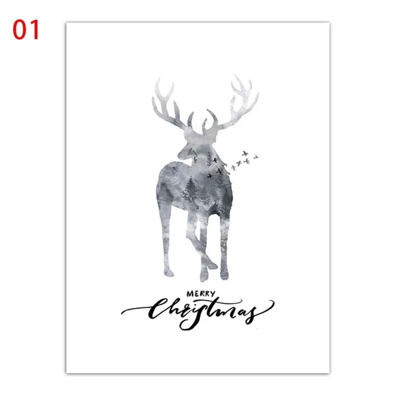 Painting Minimalist Poster Wall HD Print Pictures Watercolor Gray Deer Bird For Home Wedding Decoration Nordic