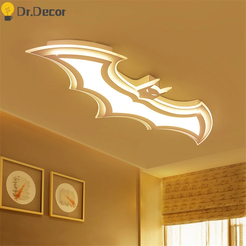 

Modren Decor LED Bat Shade Ceiling Lamp Children Bedroom Ceiling Light Kitchen Living Room Ceiling Lights Creative White Lustre