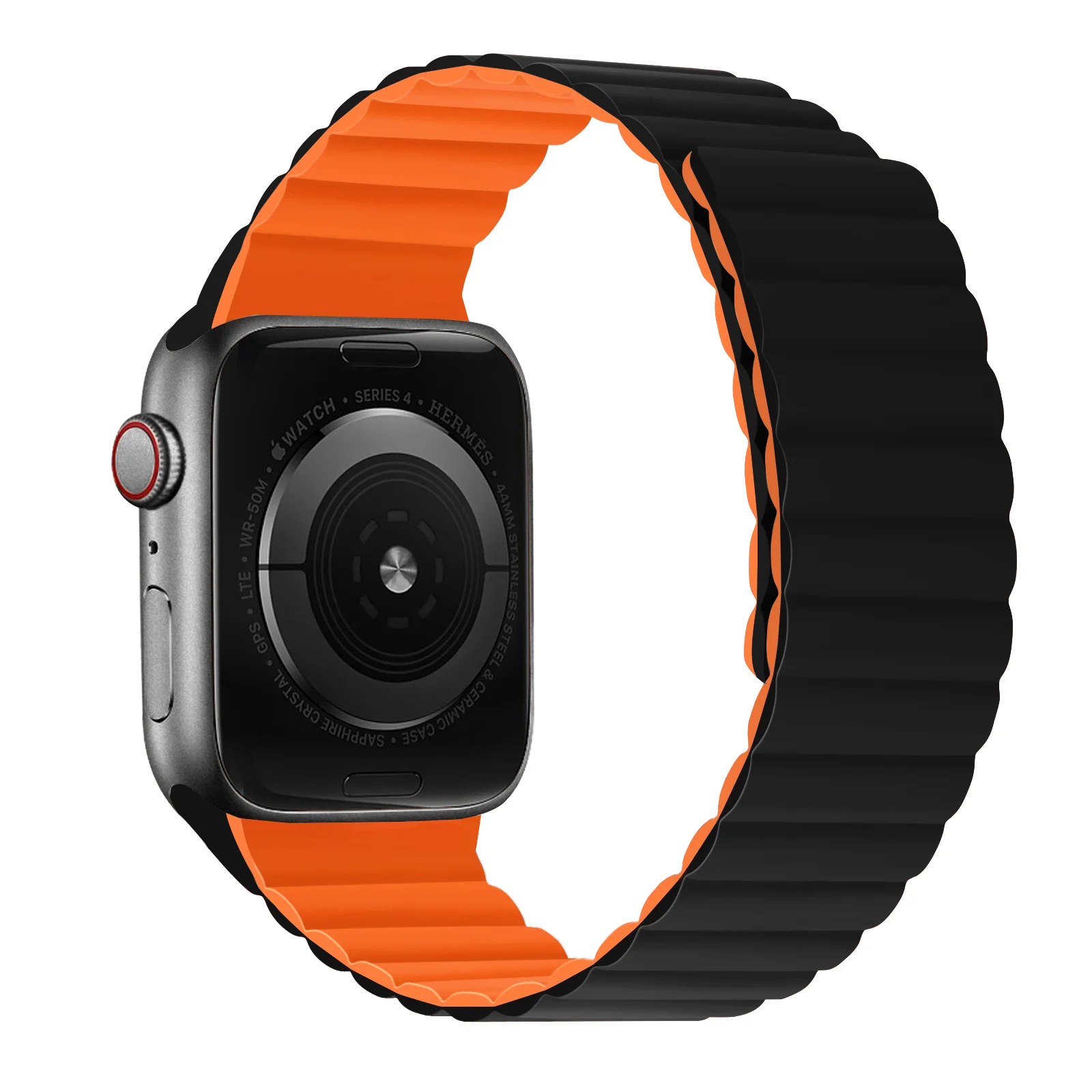 Ремешок силиконовый магнитный для Apple watch band резиновый браслет iwatch 7 6 5 4 3 2 1 SE 45 мм 41
