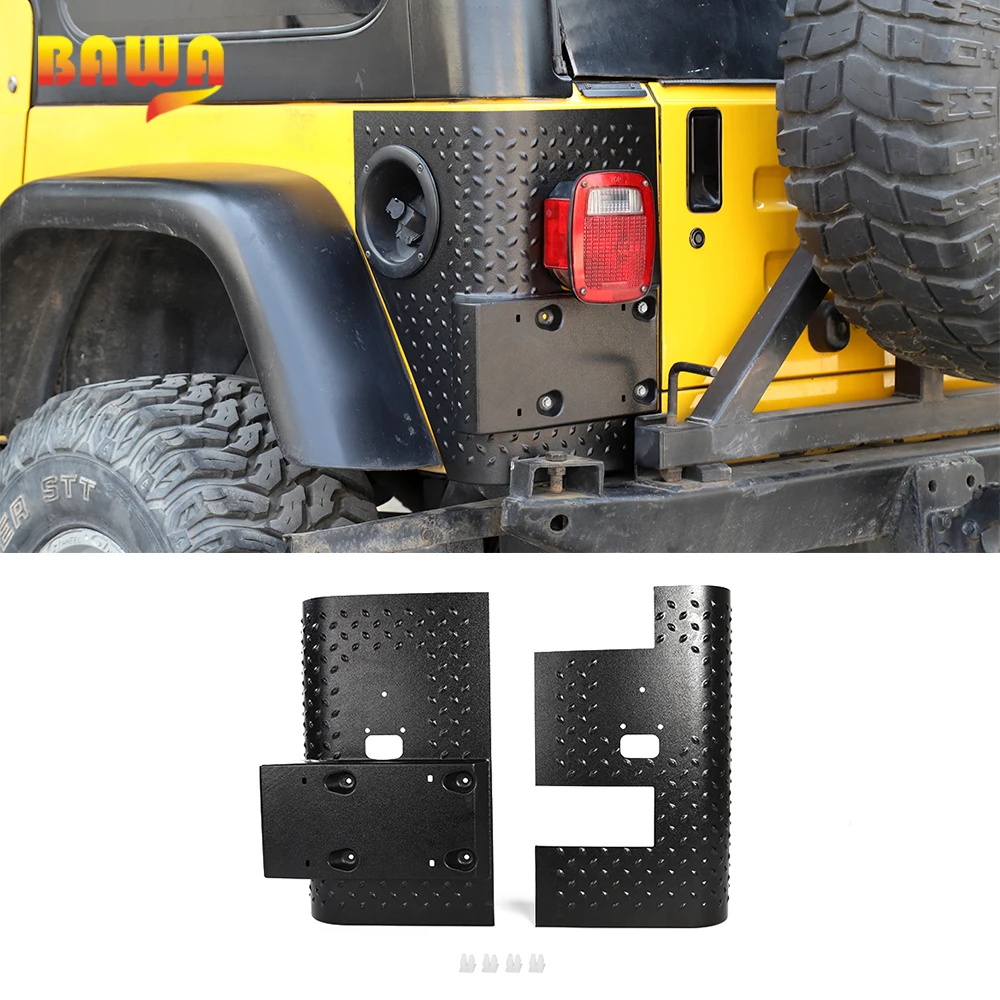 Автомобильный задний фонарь BAWA защита кузова автомобиля под углом для Jeep Wrangler TJ