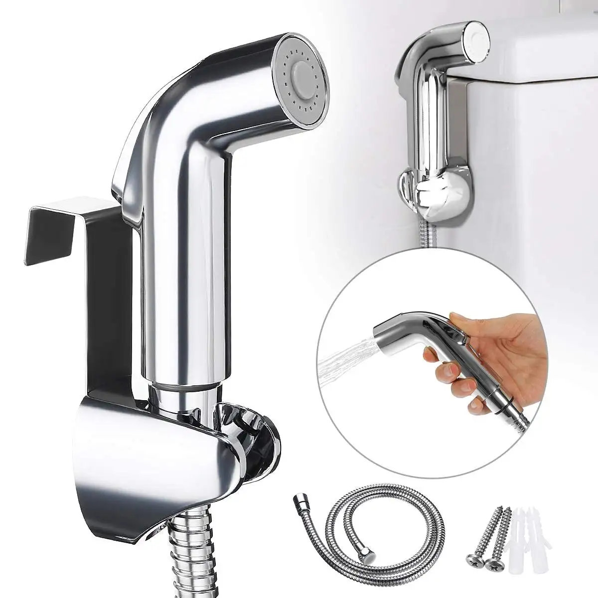 

Handheld Toilet spary guns Toilet Cleaning Spray Nozzle With A Hose And Toilet Flushing Head Socket Partner