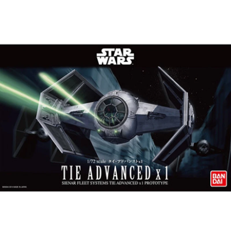 

Original Bandai Star Wars 1/72 Tie Advanced X1 Enhanced Assembly Action Figure Brinquedos Model Dolls
