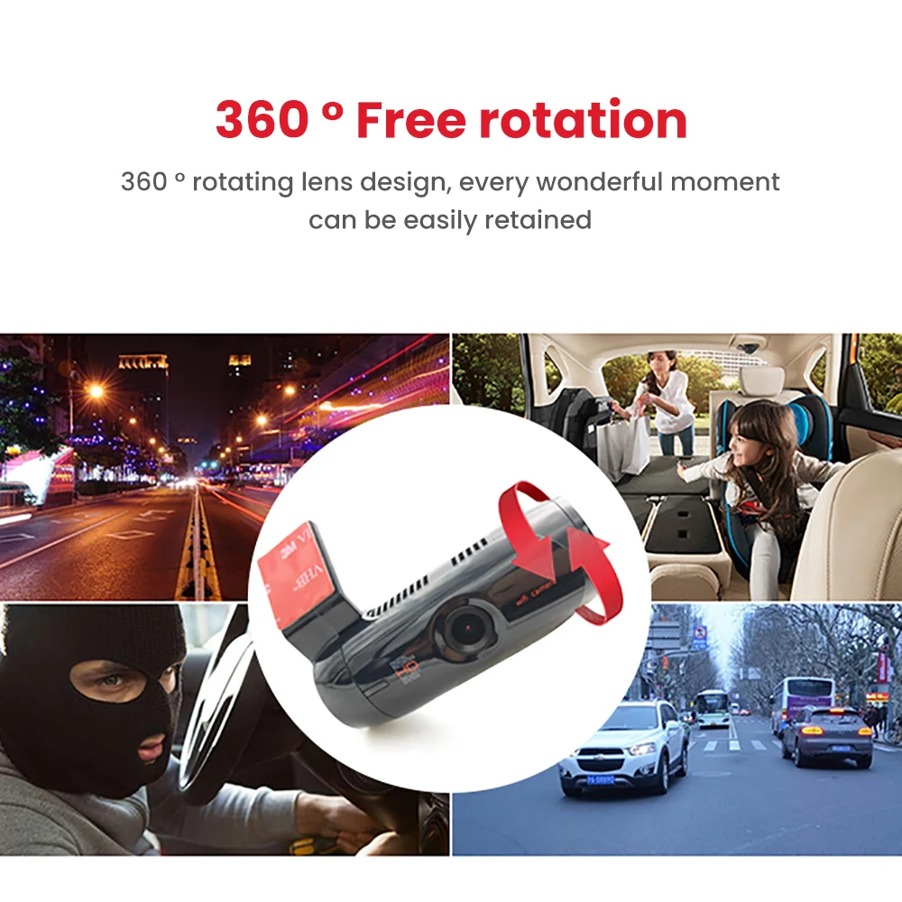 AOSHIKE Автомобильный видеорегистратор Dashcam Full HD 1080P 170 градусов, видеорегистратор, беспроводное приложение для вождения автомобиля, грузовика, Автомобильный регистратор, ночное видение