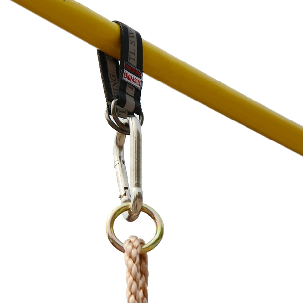 2pcs 300KG Bearing Load Hanging Belt Straps Hook for Garden Swing Set 24-64cm