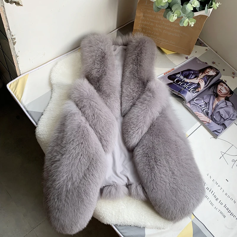 My NewIn/женская меховая жилетка, теплый жакет из меха, длинный жакет из меха, без рукавов для зимы, Kamizelka Futerko