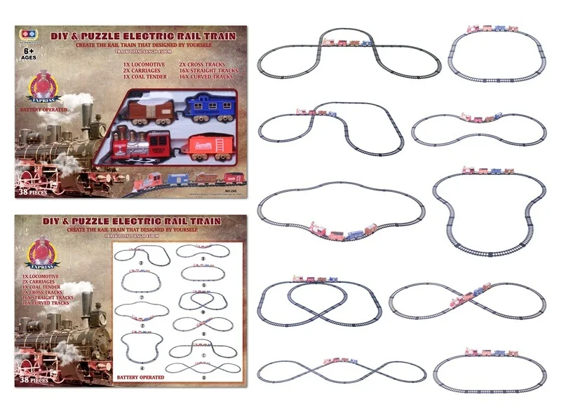 

Children Electric Educational Toy Flexible Camera Track Car DIY Assembled Camera Track Stall Toy Train Track