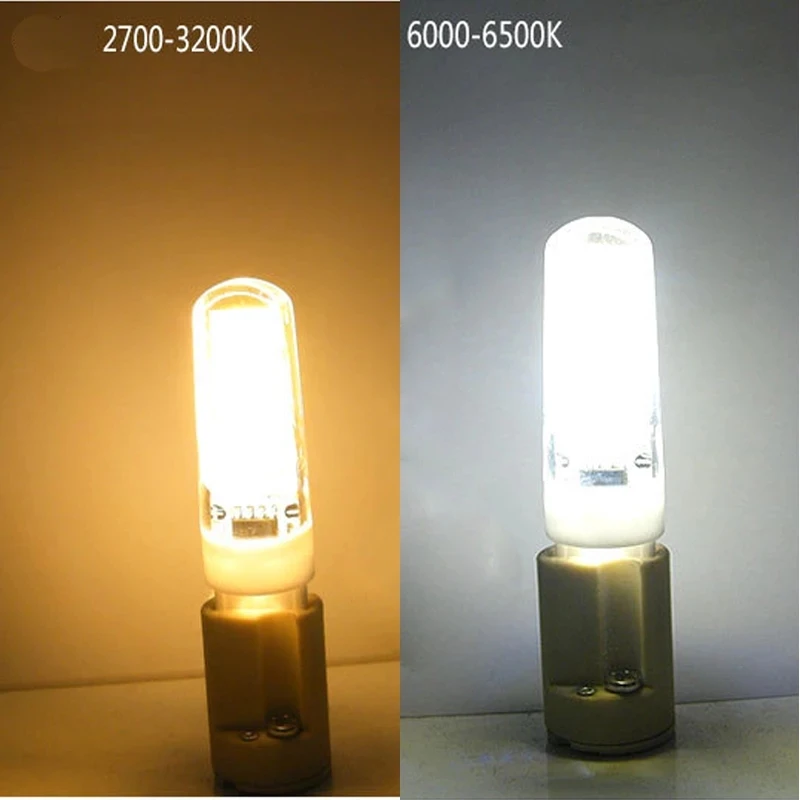 LED COB 전구 3000k 4000k 6000k 기계 샹들리에 크리스탈 전구, 할로겐 교체, 110V 220V 6W, G9 G4 E14, 10 개