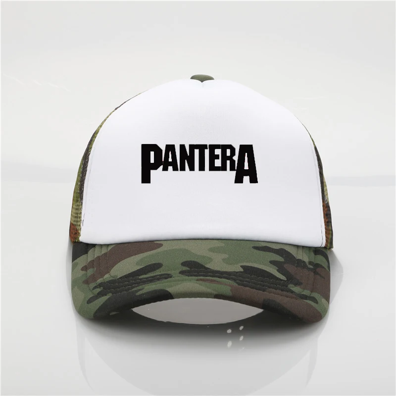 Модная шапка Pantera band, печатная шапка с сеткой, бейсболка для мужчин и женщин, мужская летняя Трендовая шапка, новая молодежная Джокер, Солнцезащитная шляпа, пляжный козырек, шляпа