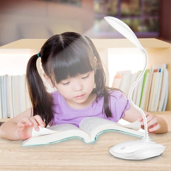 

1PC Desk Lamps USB Rechargeable Led Table Lamp Eye Protection Reading Light Touch Switch Student Bed Reading Light 2018 New