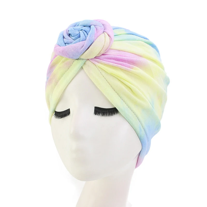 15pcs Women Stretchy Flower Turban African Style Cotton Knotted Peas Pre-Tied Hat Makeup Cap | Красота и здоровье