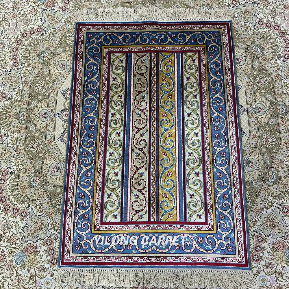 YILONG 2'x3' ручной работы Пакистан полоса ручной работы изысканные шелковые ковры(HF089B