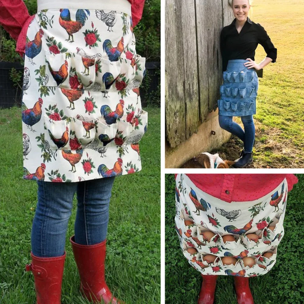 Eggs Collecting Gathering Holding Pockets Harvest Apron Duck Goose Carry  Housewife Farmhouse Kitchen Home Durable Workwear - AliExpress