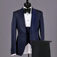 Напечатанный смокинг Женихи, Мужчины Свадебный костюм Мужчины