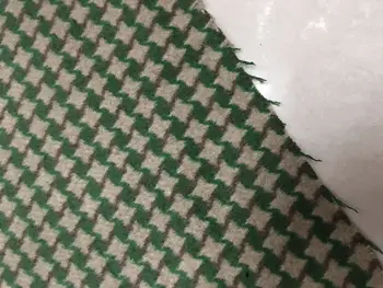 

free ship woolen and viscose Pickles green houndstoot fabric double side
