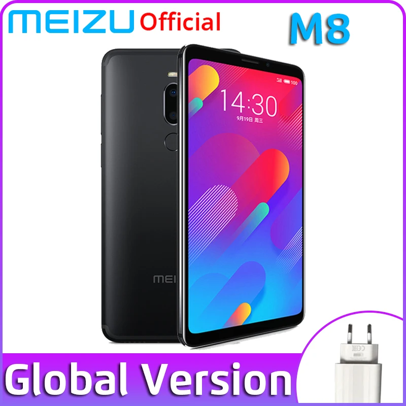 Meizu M8 4 ГБ 64 мобильный телефон V8 четыре ядра полноэкранный смартфон 12 МП двойная