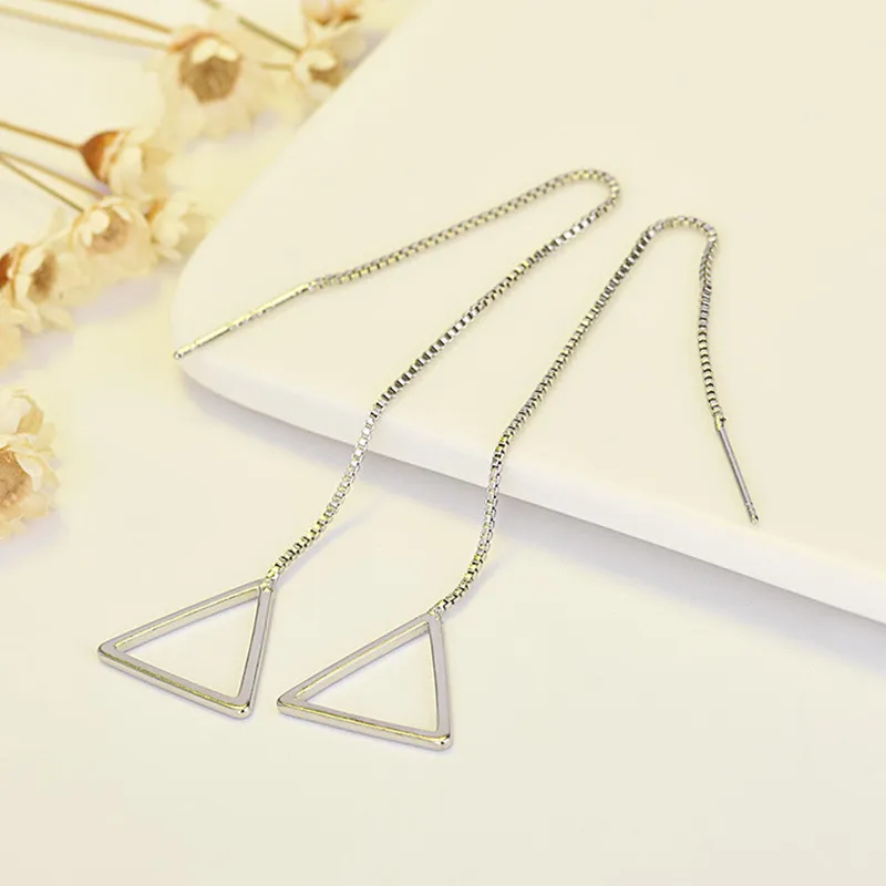 Женские длинные серьги кисточки Double Fair KBE070 простые минималистичные в Корейском