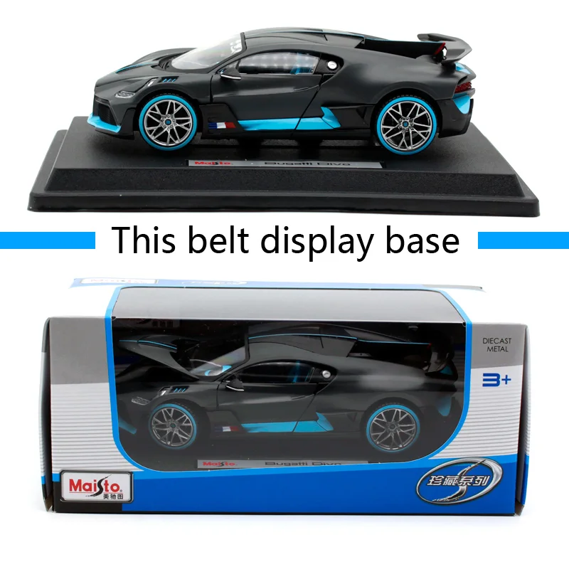 Спортивный автомобиль Maisto 1:24 2019 Bugatti Divo крутая серая литая модель гоночного