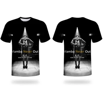 

Fengyun 3D Printed Kobe Bryant Men's T-Shirt Hip Hop Fashion Street Wear Basketball Player Black Mamba Casual Tees Top Shirt