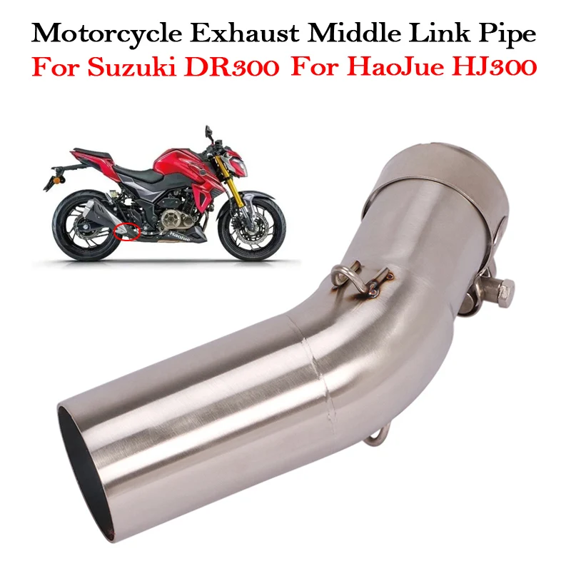 

Modified Slip On Motorcycle Exhaust Muffler Escape Middle Link Pipe Connection Tube For Suzuki DR300 HaoJue HJ300 DR 300 HJ 300