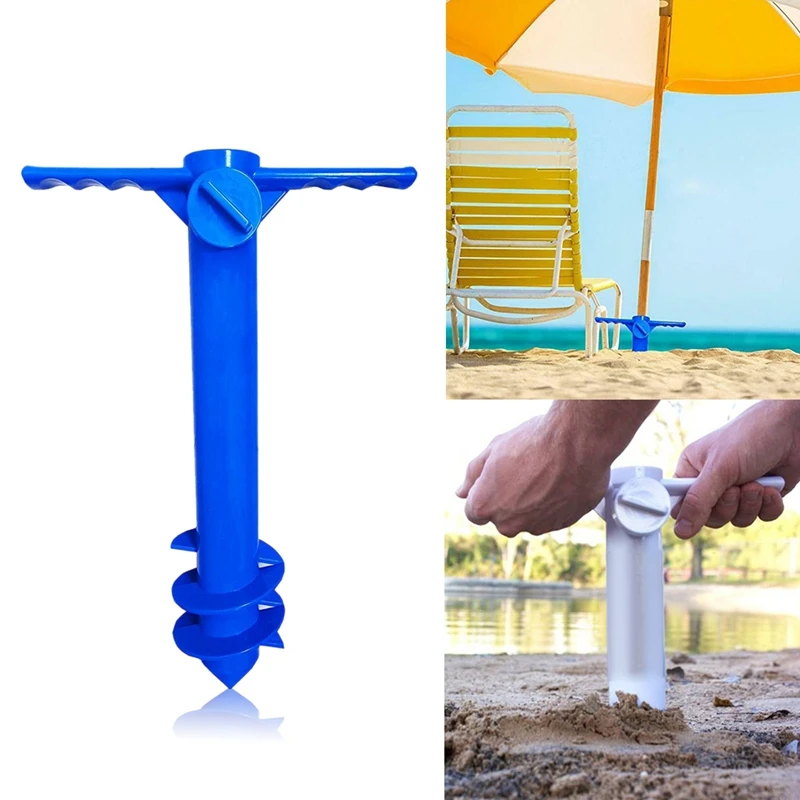 

Outdoor Beach Umbrella Easy To Install Windproof and Durable Holders Parasol Pole Base Screw Bracket Portable Universal Fishin