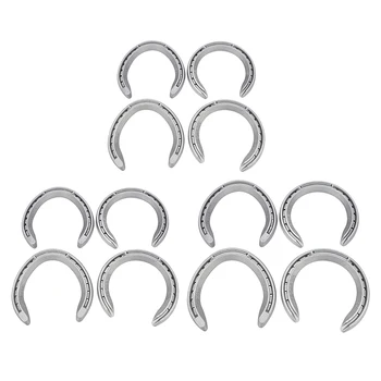 

Hot YN-4Pcs 5 Horse Equipment Aluminum Alloy Horseshoes 2 Front + 2 Rear Farrier Tools for Tournament Play