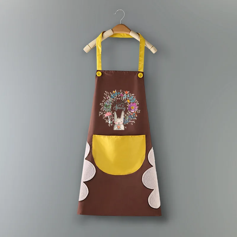 Apron For Women Easter Series Printing Pinafore Kitchen Supplies Kitchen Tools Home Renovation Fashion Creative Rabbit Fun Apron
