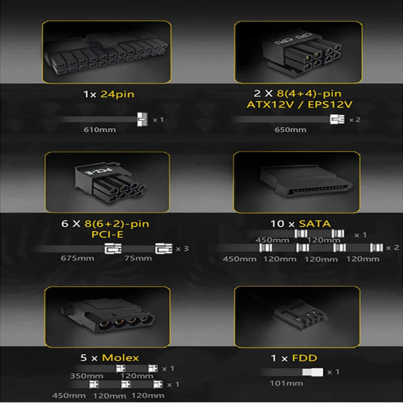 Блок питания для Antec ATX 12 В 2080Ti полный модуль 80 плюс Золотой игры немой блок питания 850 Вт блок питания HCG850