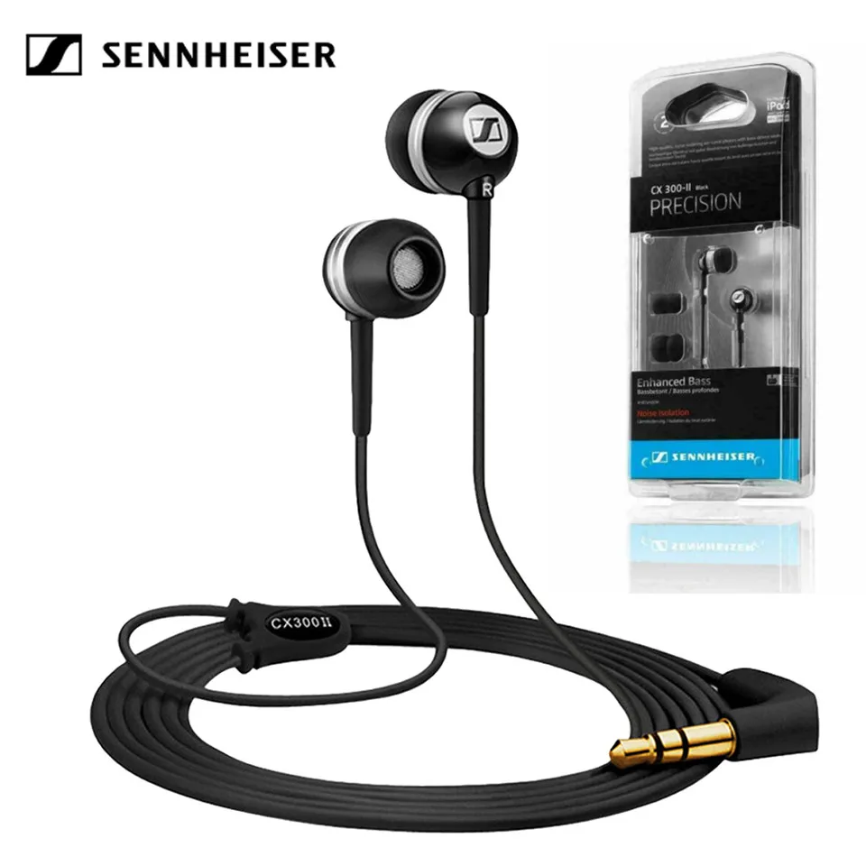 Оригинальные наушники Sennheiser CX300-II Precision только наушники-вкладыши с глубокими