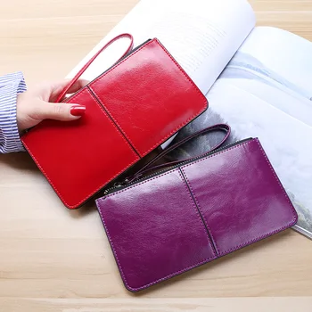 

Woman's Zipper Wallet Woman's Long Handbags Woman's Multi-functional Wallet with Wrist Strap