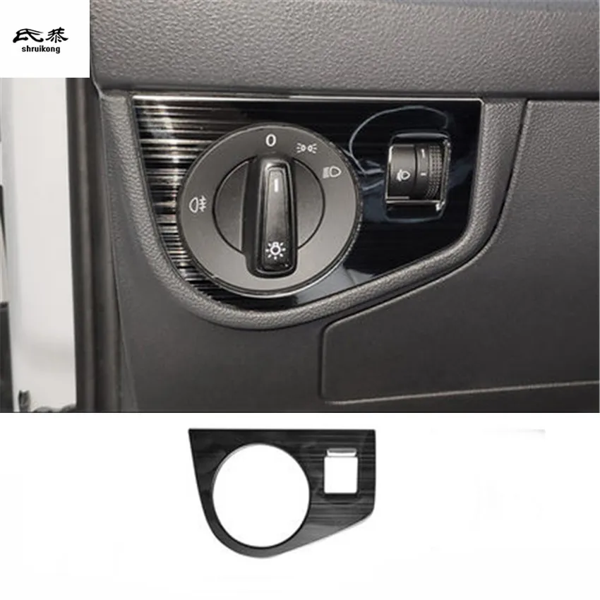 1PC Stainless Steel Headlight Adjustment Switch Decoration Cover for